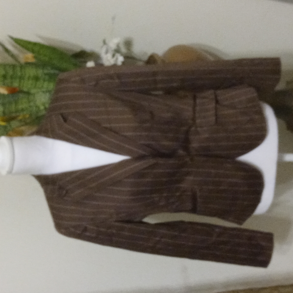 Blazer Jacket Brown & Pinstripe